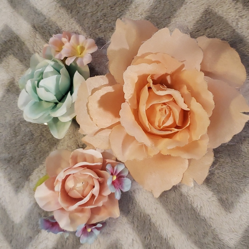Floral Hair Accessories 3 pack set